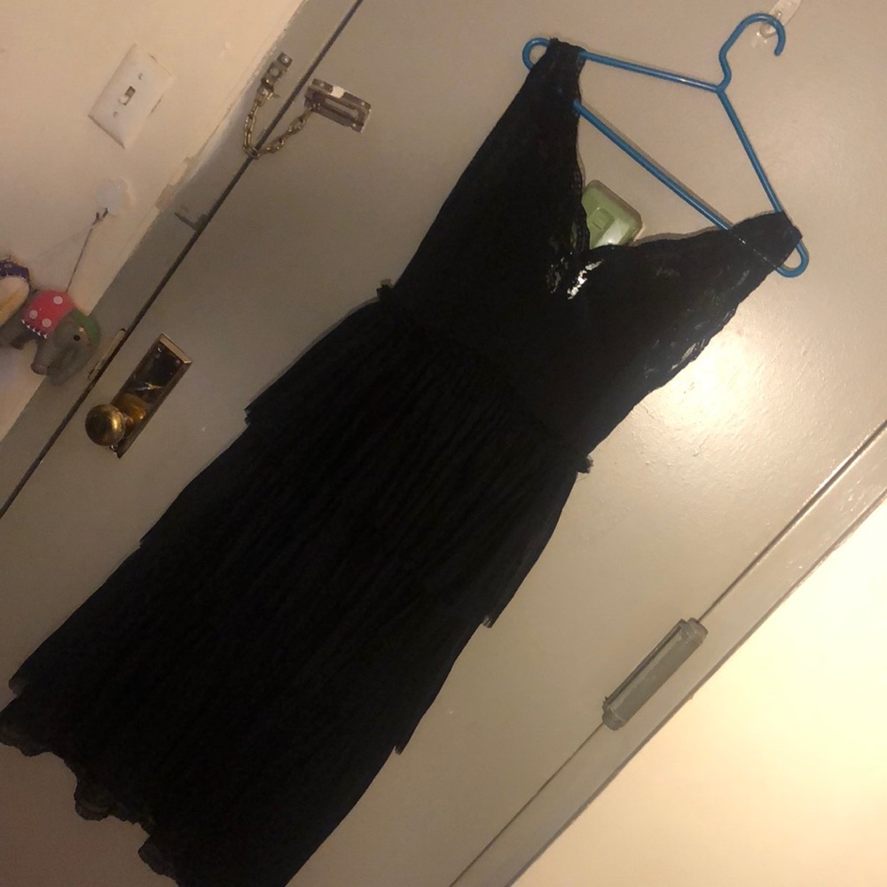 H&M little black dress lace open back